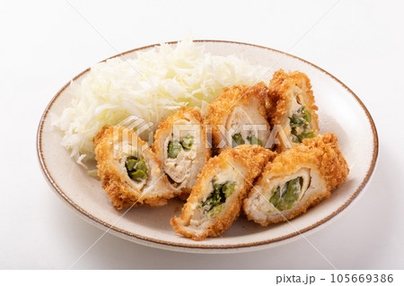 鶏アスパラチーズカツ 鶏アスパラチーズカツ 105669386