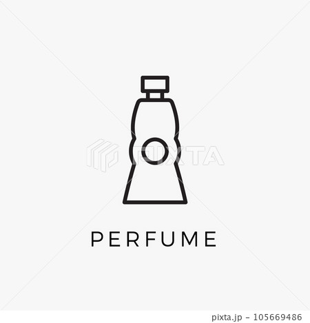 Perfume bottle line icon vector fragrance linear spray art cosmetic flat icon. Perfume illustration Perfume bottle line icon vector fragrance linear spray art cosmetic flat icon. Perfume illustration 105669486