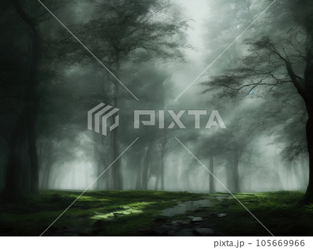 rain in forest. rain in forest. 105669966