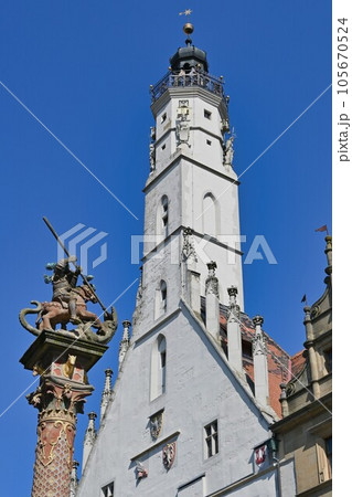 ローテンブルク・旧市街の街並み／ドイツ 105670524