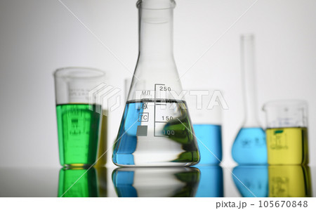 Chemical industry bulb with blue magenta Chemical industry bulb with blue magenta 105670848