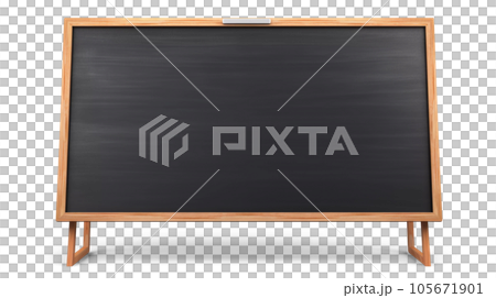 Blank School Chalkboard with Wooden Frame 105671901