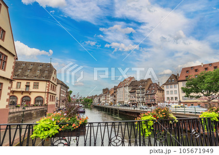 Strasbourg France, Colorful Half Timber House city skyline Strasbourg France, Colorful Half Timber House city skyline 105671949