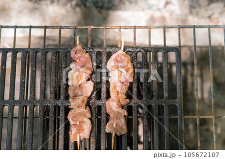 【オートキャンプ場でソロキャンプ 熾火で焼き鳥カルビを焼く】 【オートキャンプ場でソロキャンプ 熾火で焼き鳥カルビを焼く】 105672107