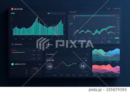 Data analysis and strategic decision making in business management. Generative AI illustration 105674393
