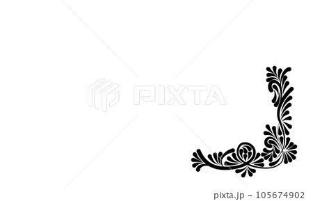 Floral retro coner border. Vector illlustration. 105674902