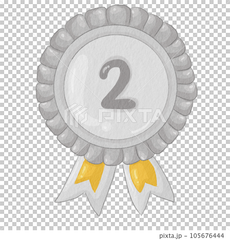 award medal with ribbon Silver medal award medal with ribbon Silver medal 105676444