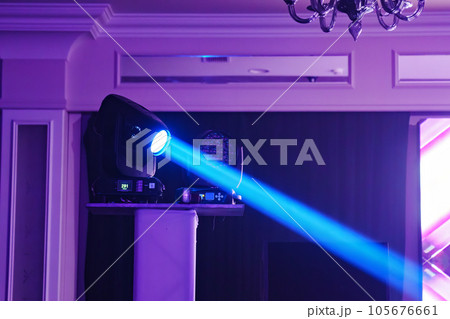 Spotlights of light music for lighting effect and synchronization with music. Spotlights of light music for lighting effect and synchronization with music. 105676661