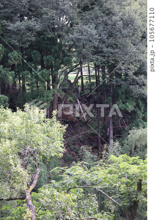 長篠城址 鳥居強右衛門伝説 城から磔の地を眺める 長篠城址 鳥居強右衛門伝説 城から磔の地を眺める 105677110