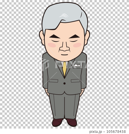 頭を下げる男性社長 105678438