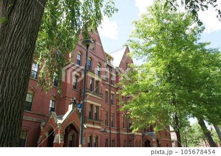 ハーバード大学レトロなキャンパス風景 ハーバード大学レトロなキャンパス風景 105678454