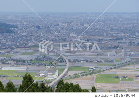 文殊山からの眺め　福井市方向　 105679044