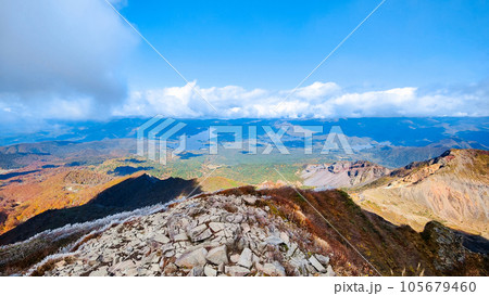 秋の磐梯山登山:山頂の景色 秋の磐梯山登山:山頂の景色 105679460