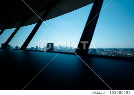 東京 文京シビックセンター展望台からの眺め 新宿方面 東京 文京シビックセンター展望台からの眺め 新宿方面 105680592