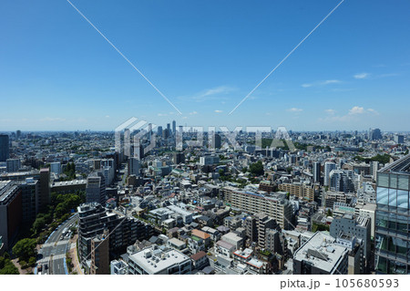 東京 文京シビックセンター展望台からの眺め 新宿方面 東京 文京シビックセンター展望台からの眺め 新宿方面 105680593