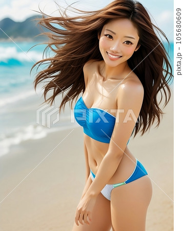 海辺の女性 海辺の女性 105680609