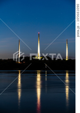 針尾送信所 針尾瀬戸 電波塔 ライトアップ 【長崎県佐世保市】 針尾送信所 針尾瀬戸 電波塔 ライトアップ 【長崎県佐世保市】 105681090