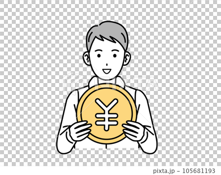 一個有錢的年輕人的插圖 一個有錢的年輕人的插圖 105681193