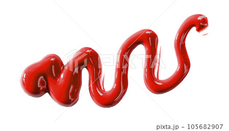 red watercolor drop zigzag isolated on white background 105682907