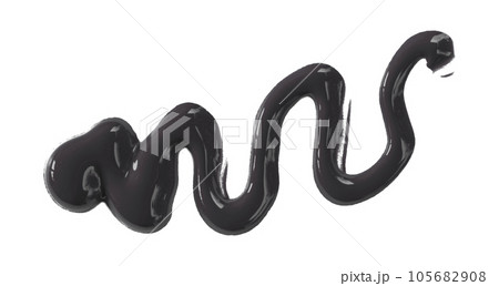 Watercolor black gray drop zigzag isolated on white background. Watercolor black gray drop zigzag isolated on white background. 105682908