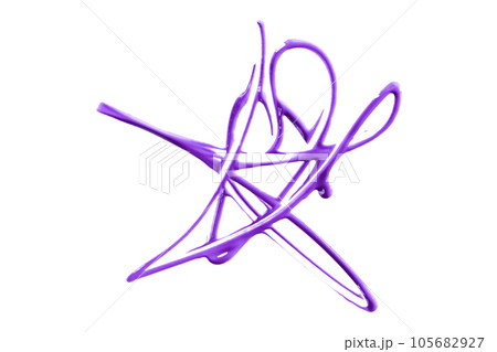 Purple watercolor drop zigzag isolated on white background. Purple watercolor drop zigzag isolated on white background. 105682927