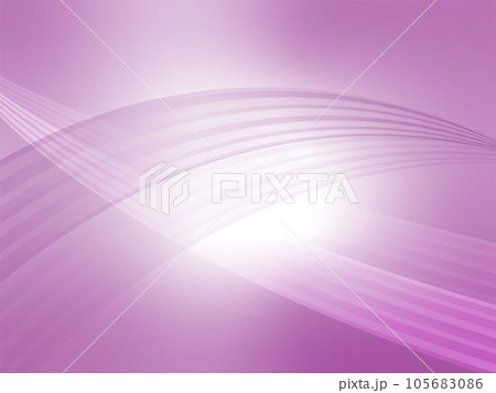 淡い空間に透明感あふれるウェーブラインが流れる抽象的背景_紫色 淡い空間に透明感あふれるウェーブラインが流れる抽象的背景_紫色 105683086