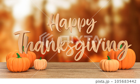 The pumpkin for Thanksgiving day concept 3d rendering The pumpkin for Thanksgiving day concept 3d rendering 105683442