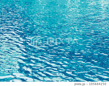 キラキラした透明感のある水面の背景素材(ベクター) キラキラした透明感のある水面の背景素材(ベクター) 105684250
