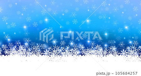 雪　クリスマス　冬　空　背景 105684257