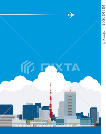 東京　夏　飛行機 105684584