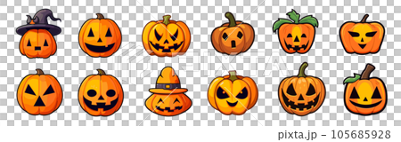 ハロウィンのかぼちゃのイラスト 105685928