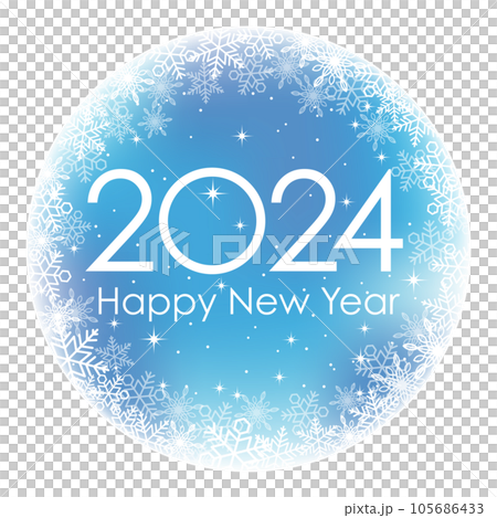 2024 New Year circular symbol 105686433