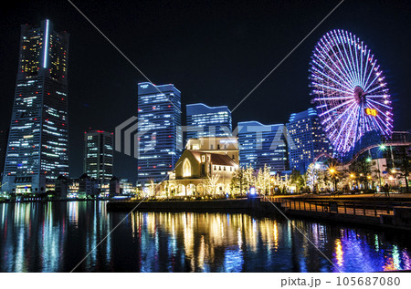 みなとみらいの夜景 みなとみらいの夜景 105687080