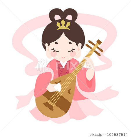 七福神 弁財天のイラスト 七福神 弁財天のイラスト 105687614