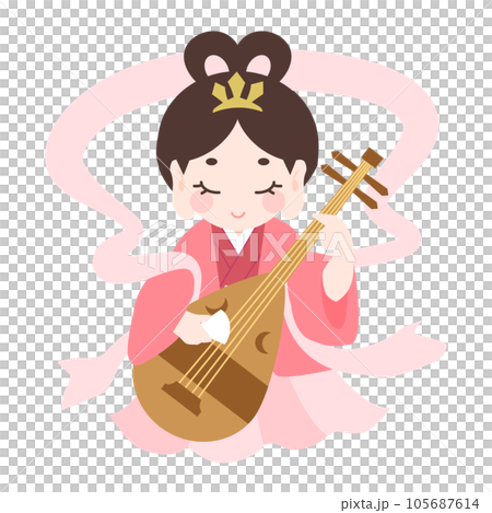 七福神 弁財天のイラスト 七福神 弁財天のイラスト 105687614