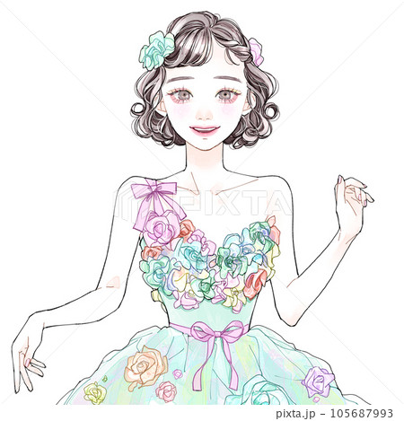 10月のドレス（オパール） 105687993