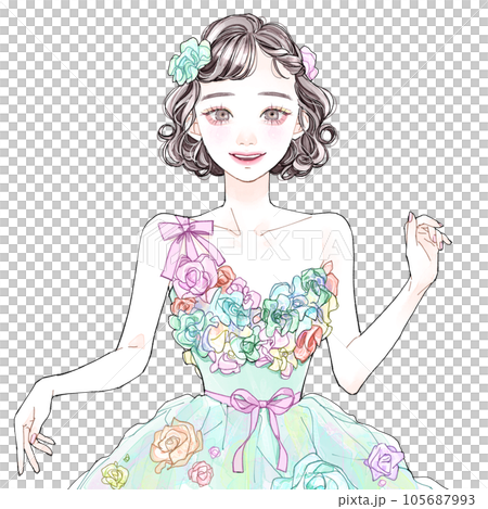 10月のドレス（オパール） 105687993