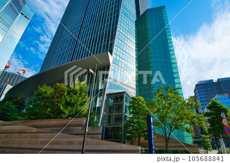 東京 東京都再開発 複合施設の虎ノ門ヒルズ森タワーなど超高層ビルの風景 東京 東京都再開発 複合施設の虎ノ門ヒルズ森タワーなど超高層ビルの風景 105688841