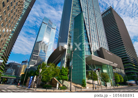 東京 東京都再開発 複合施設の虎ノ門ヒルズ森タワーなど超高層ビルの風景 東京 東京都再開発 複合施設の虎ノ門ヒルズ森タワーなど超高層ビルの風景 105688891