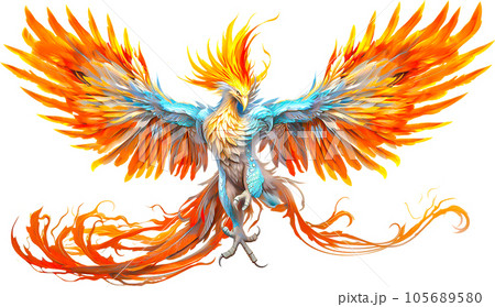 ＡＹＭ✨タイチン！激レア✨鳳凰‼️極上天眼フェニックス✨ Image of Phoenix - image of Phoenix No1-3 - - Stock Illustration