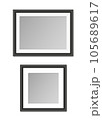 Vector set of black picture frame template for A4 size or square image isolated on white background 105689617