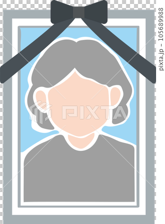 Funeral-related illustrations _ deceased _ elderly woman image 105689988