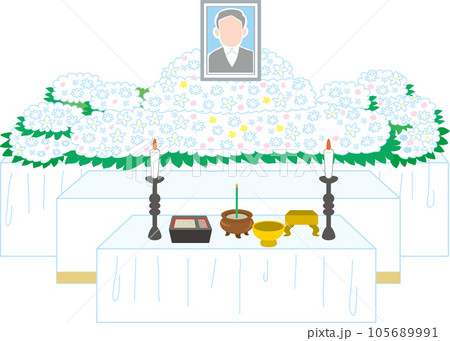 葬儀関係のイラスト_祭壇 105689991