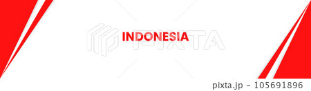 Abstract banner design with color of indonesian flag Abstract banner design with color of indonesian flag 105691896