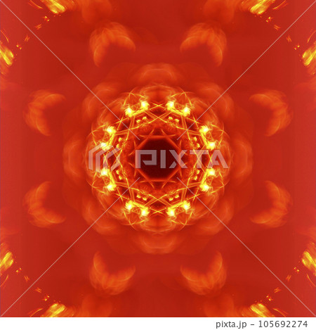 万華鏡のような幾何学模様_バック素材 105692274