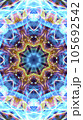 万華鏡のような幾何学模様_バック素材 105692542