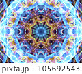 万華鏡のような幾何学模様_バック素材 105692543