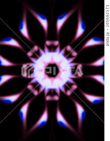 万華鏡のような幾何学模様_バック素材 105692573