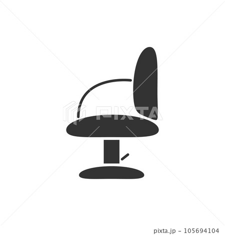 Barber s chair. The barber chair icon. A chair from the silhouette beauty salon. Vector illustration isolated on a white background 105694104