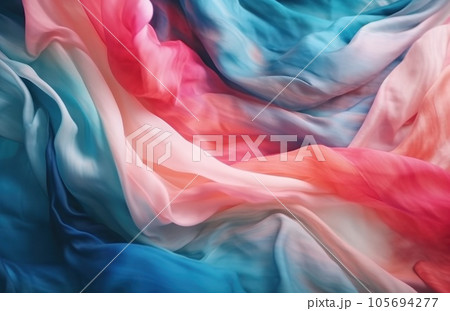 Abstract pink and blue background. Paint movement in water. AI Generative. 105694277